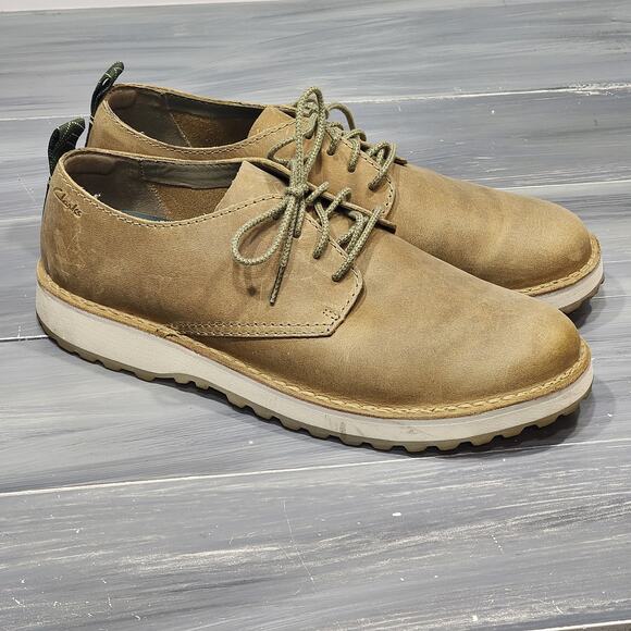 Clarks Men's Solsbury Shoes Comfort Lace Up Dark Sand Leather 26178984 SZ 13 M - Picture 2 of 9
